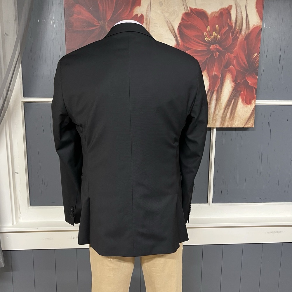 Sand Copenhagen Wool Silk Blazer Jacket Sport Coat Mens 42R Slim Fit Black - Picture 3 of 12
